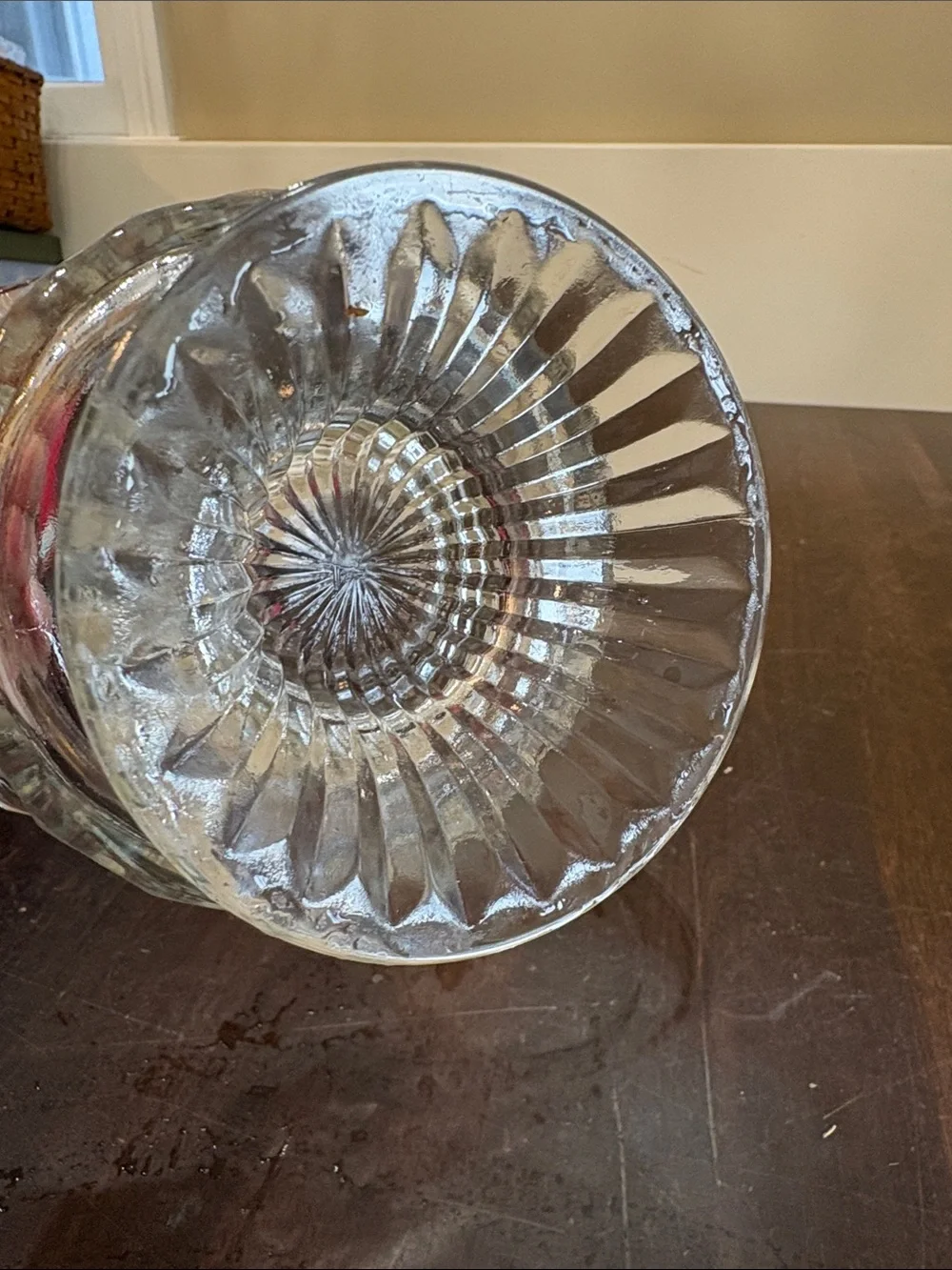Vintage Indiana Glass Whitehall Clear Cubist Pedestal Compote Trifle Bowl